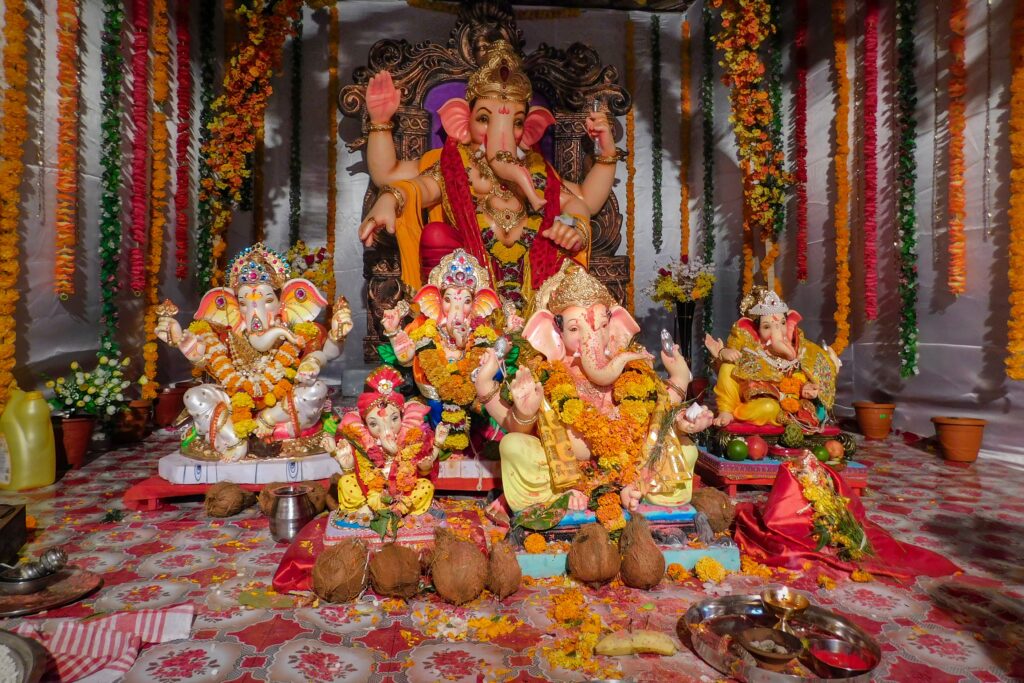 Ganesh Puja Area Decoration