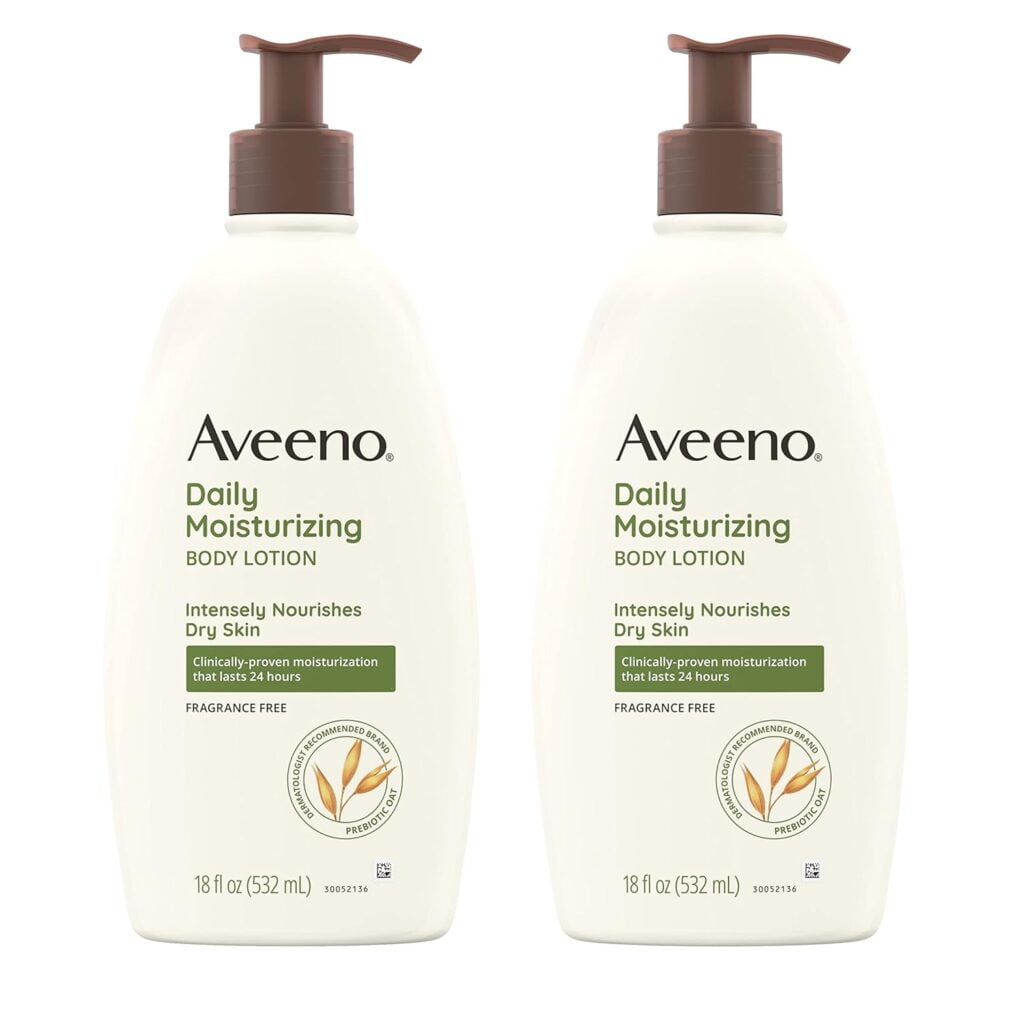 Aveeno Daily Moisturizing Body Lotion with Soothing Prebiotic Oat, Gentle Lotion Nourishes Dry Skin With Moisture