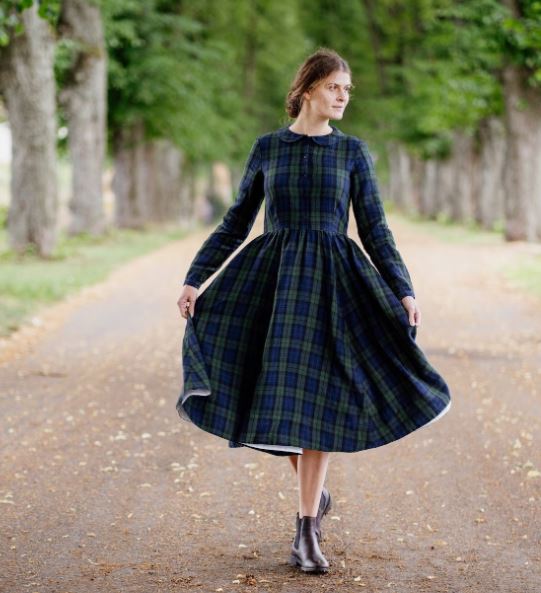 Tartan or Plaid A-line Dress